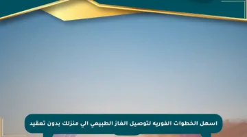أسهل الخطوات الفورية لتوصيل الغاز الطبيعي إلى منزلك بدون تعقيد